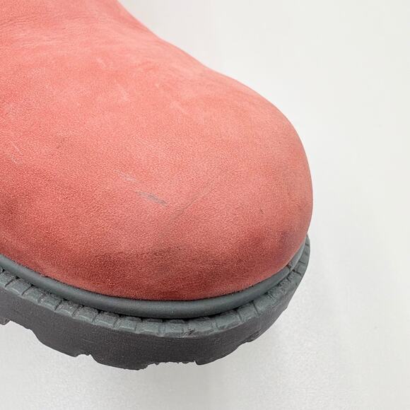 Timberland light red leather boots main image 5
